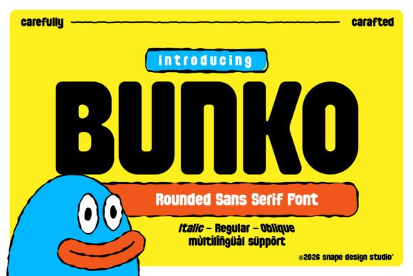 Bunko: Bold, Rounded Sans Serif for Playful Design