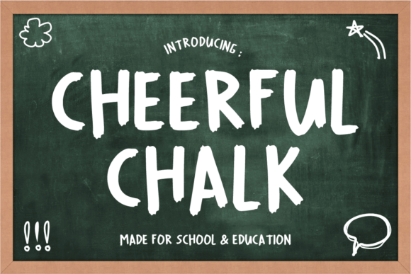 Cheerful Chalk: Authentic Hand-Drawn Display Font