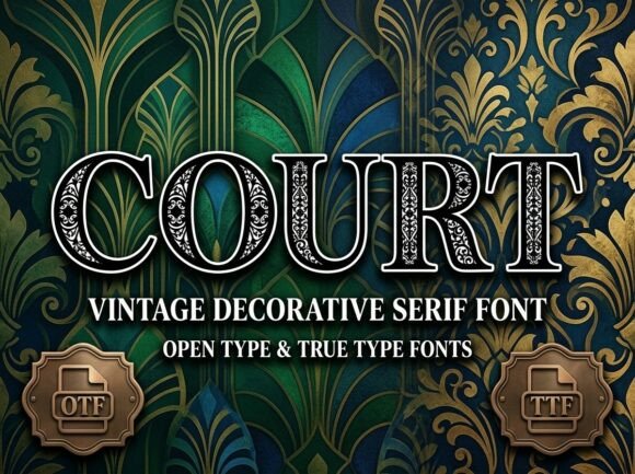 Court: Evaluating a Vintage Decorative Serif for Modern Heritage Design
