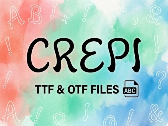 Crepi: Playful Bubble Outline Font