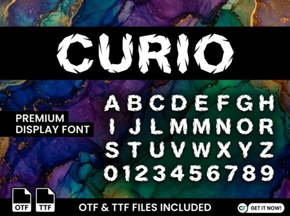 Curio Font: Unleashing Raw, Primal Design Energy
