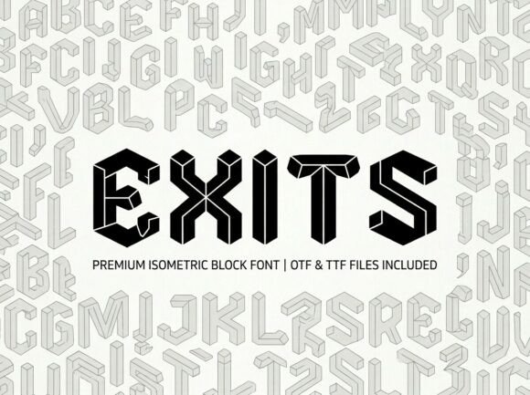 Exits: Elevating Visual Communication with Isometric Typography