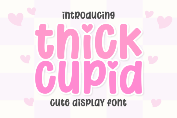 Experience the Tender Embrace of Appreciation with Thick Cupid Font