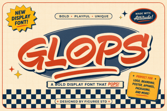 Introducing Glops: Mastering Retro Brush Typography for Modern Design
