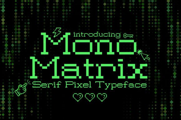 Mono Matrix: Refined Serif Pixel Typography