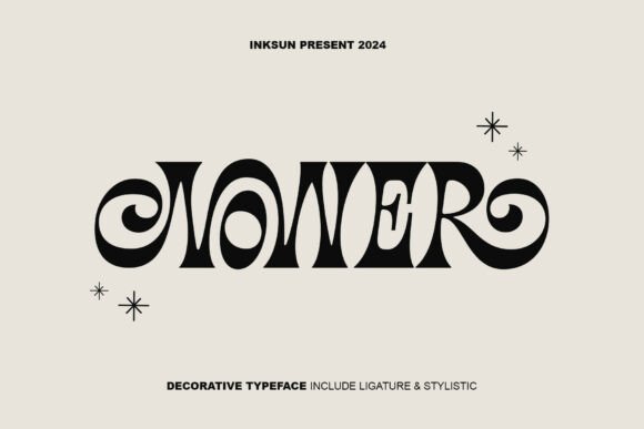 Nower Typeface: Bold Psychedelic Design for Impact