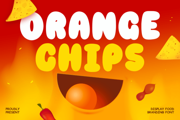Orange Chips Font: Playful Typography for Food Design