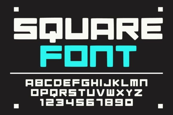 Square Font: Bold Futuristic Typography